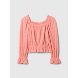 Kids Crinkle Peplum Top