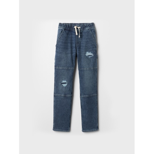 갭 Kids Destructed 90s Original Straight Carpenter Pull-On Jeans