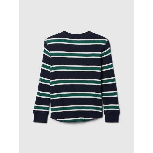 갭 Kids Waffle-Knit Crewneck T-Shirt