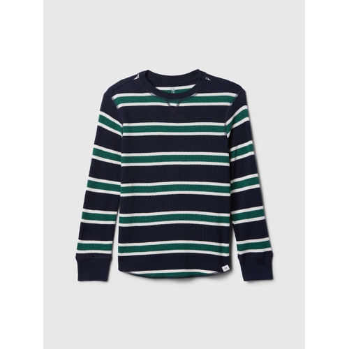 갭 Kids Waffle-Knit Crewneck T-Shirt