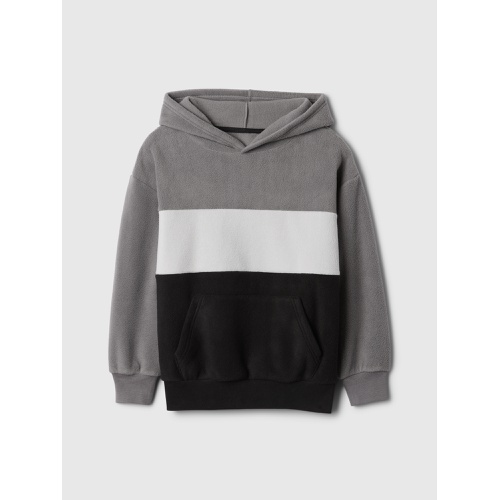 갭 Kids Oversized Colorblock Polar Fleece Hoodie