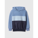 Kids Oversized Colorblock Polar Fleece Hoodie