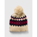 Fair Isle Poof Beanie