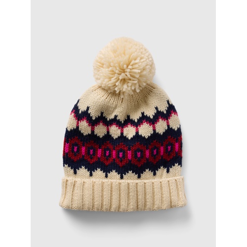 갭 Fair Isle Poof Beanie