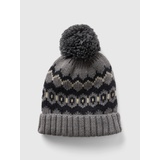 Fair Isle Poof Beanie