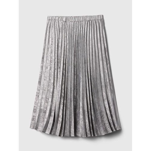 갭 Metallic Pleated Midi Skirt