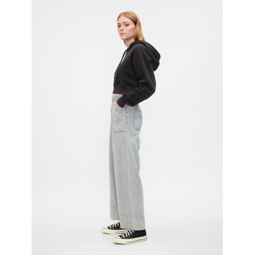 갭 High Rise Wide-Leg Utility Pull-On Jeans