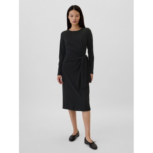 갭 Ribbed Sarong Midi Dress