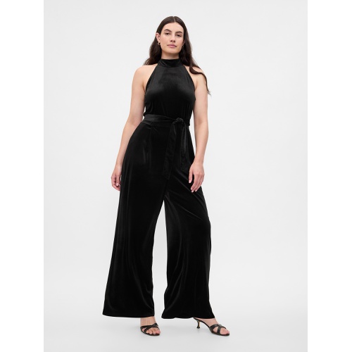 갭 Recycled Velvet Wide-Leg Jumpsuit