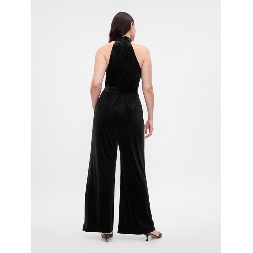 갭 Recycled Velvet Wide-Leg Jumpsuit