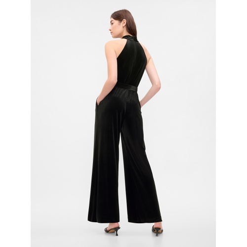 갭 Recycled Velvet Wide-Leg Jumpsuit