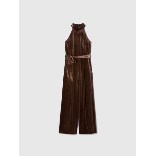 갭 Recycled Velvet Wide-Leg Jumpsuit