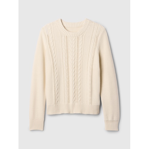 갭 Cable-Knit Crewneck Sweater