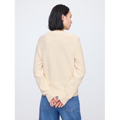 갭 Cable-Knit Crewneck Sweater