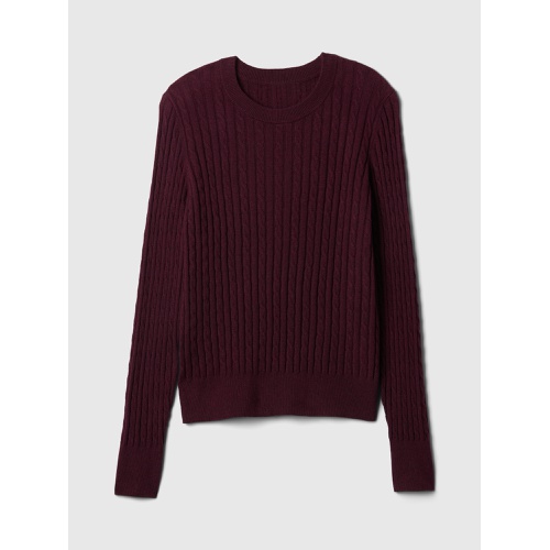 갭 CashSoft Cable-Knit Crewneck Sweater