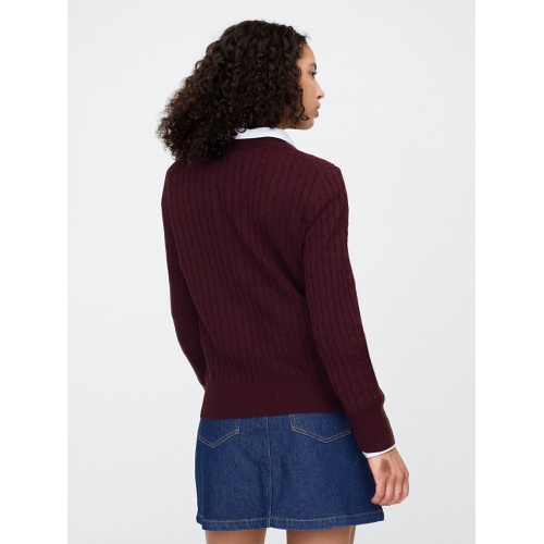 갭 CashSoft Cable-Knit Crewneck Sweater