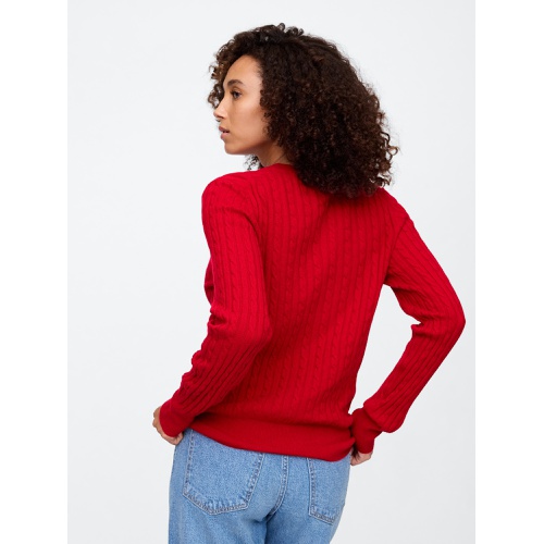 갭 CashSoft Cable-Knit Crewneck Sweater