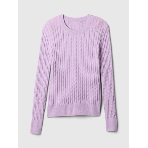 갭 CashSoft Cable-Knit Crewneck Sweater