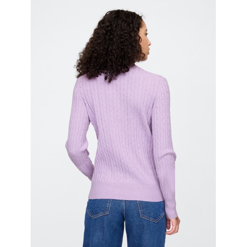 갭 CashSoft Cable-Knit Crewneck Sweater