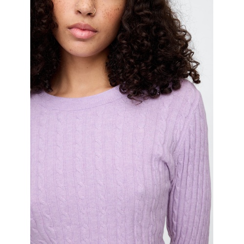 갭 CashSoft Cable-Knit Crewneck Sweater