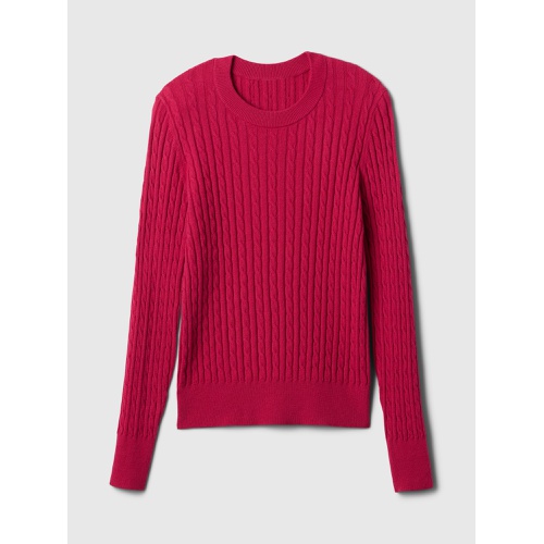 갭 CashSoft Cable-Knit Crewneck Sweater