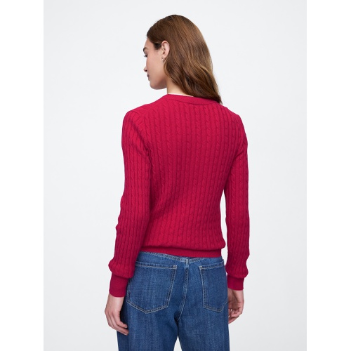 갭 CashSoft Cable-Knit Crewneck Sweater