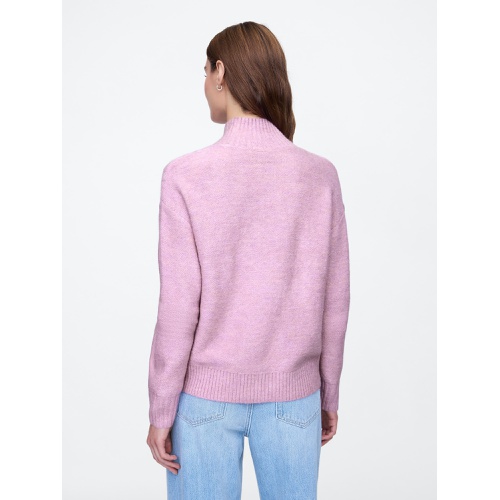 갭 Oversized Cable-Knit Mockneck Sweater