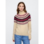 Relaxed Fair Isle Mockneck Sweater