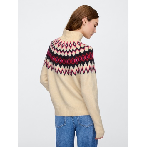 갭 Relaxed Fair Isle Mockneck Sweater