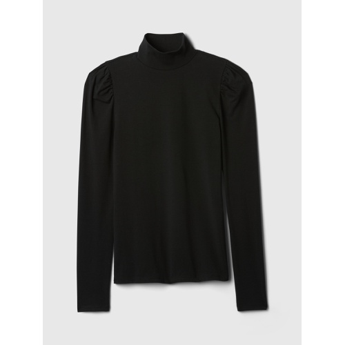 갭 Mockneck Puff Sleeve T-Shirt