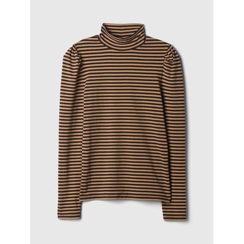 갭 Stripe Turtleneck Puff Sleeve T-Shirt