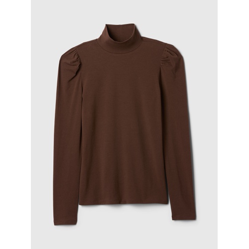 갭 Mockneck Puff Sleeve T-Shirt