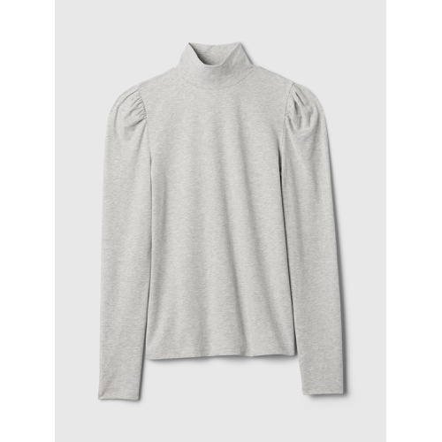 갭 Mockneck Puff Sleeve T-Shirt