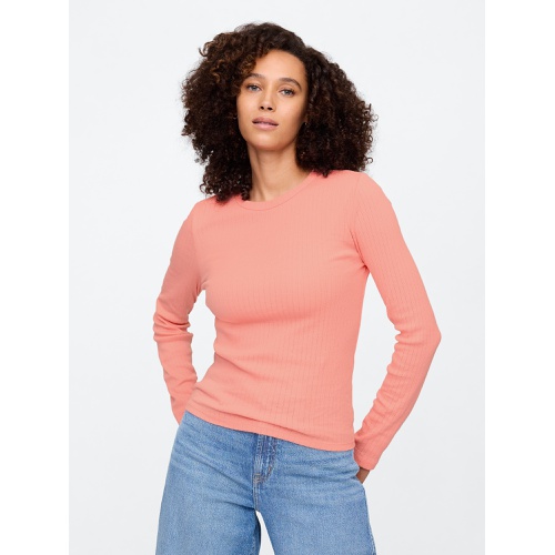 갭 Pointelle Crewneck T-Shirt