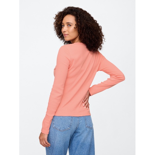 갭 Pointelle Crewneck T-Shirt