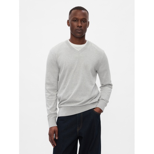 갭 Cotton V-Neck Sweater