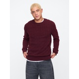 CashSoft Cable-Knit Crewneck Sweater