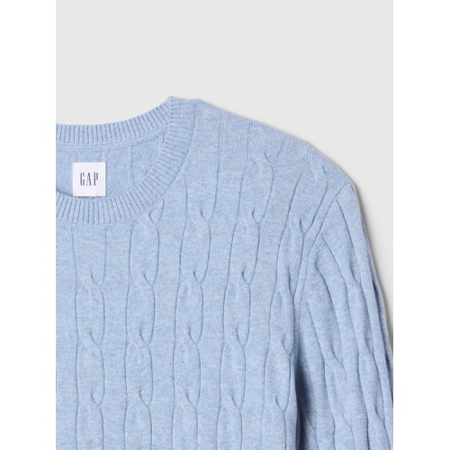 갭 CashSoft Cable-Knit Crewneck Sweater