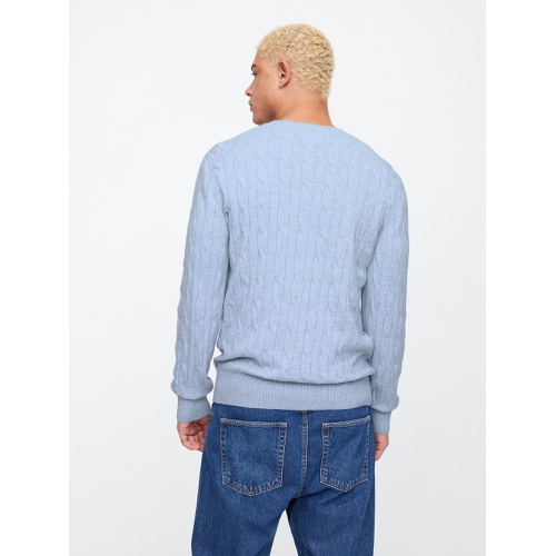 갭 CashSoft Cable-Knit Crewneck Sweater