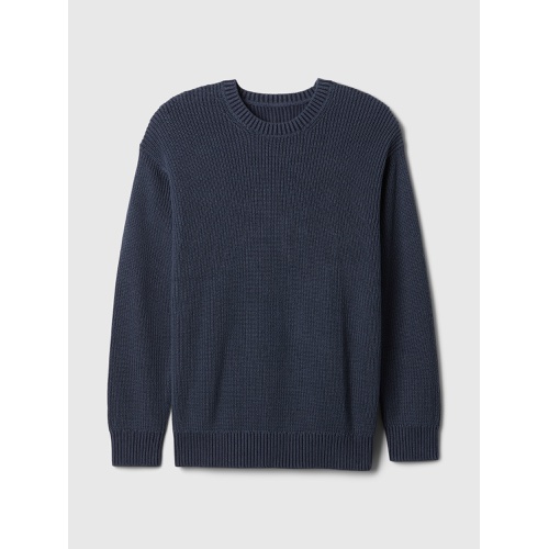 갭 Relaxed Plaited Crewneck Sweater