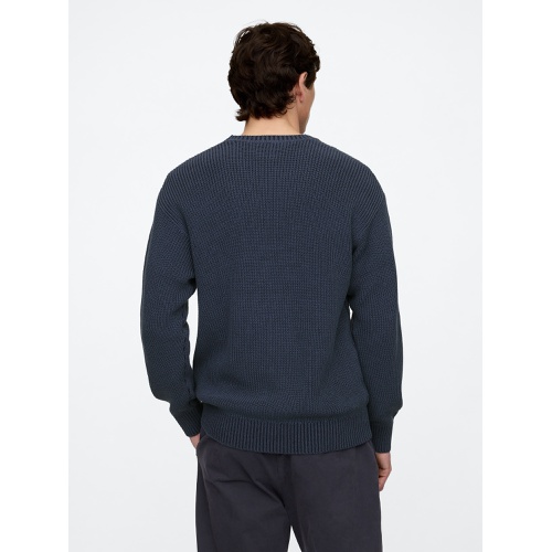 갭 Relaxed Plaited Crewneck Sweater