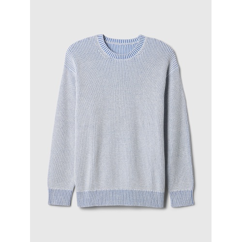 갭 Relaxed Plaited Crewneck Sweater