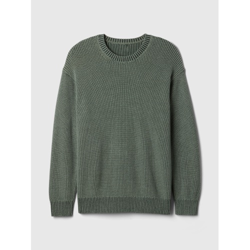 갭 Relaxed Plaited Crewneck Sweater