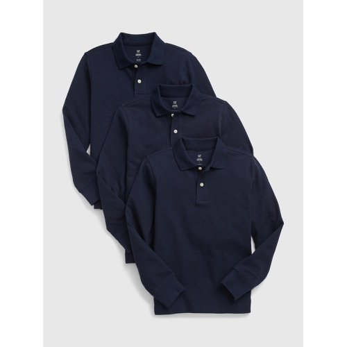 갭 Kids Organic Cotton Uniform Polo Shirt (3-Pack)