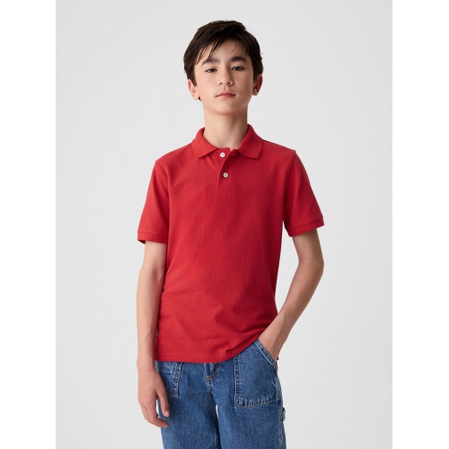 갭 Kids Organic Cotton Uniform Polo Shirt