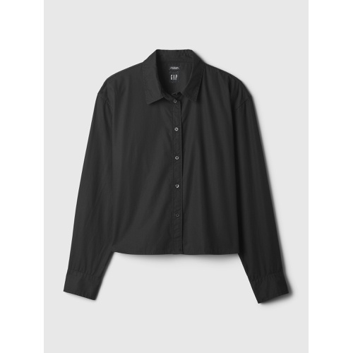 갭 Organic Cotton Cropped Shirt