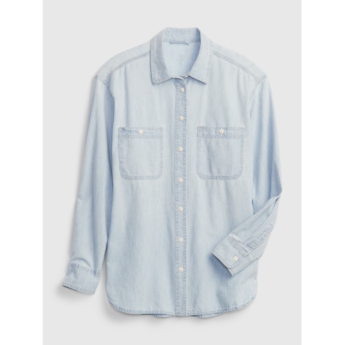 갭 Chambray Denim Big Shirt