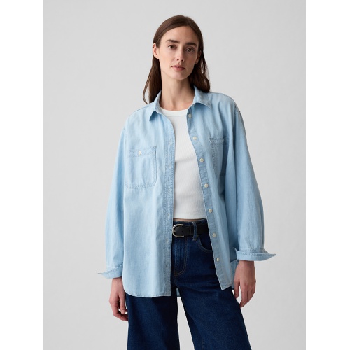 갭 Chambray Denim Big Shirt