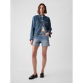 5 Mid Rise Denim Girlfriend Shorts