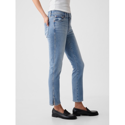 갭 Mid Rise Split-Hem Vintage Slim Jeans